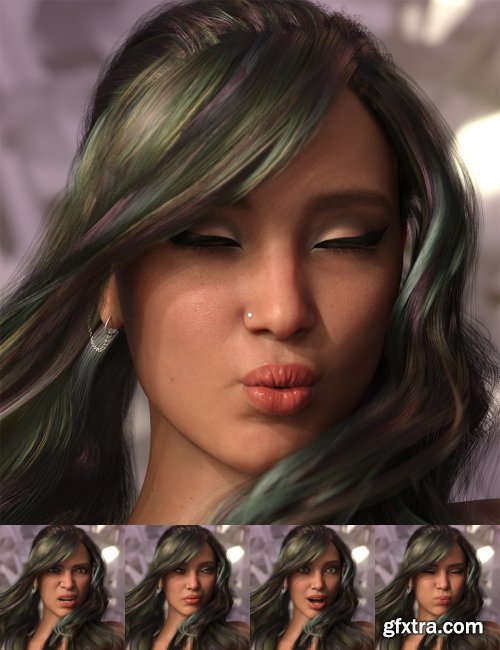 Emotional Response Mix and Match Expressions for Genesis 8.1 Female