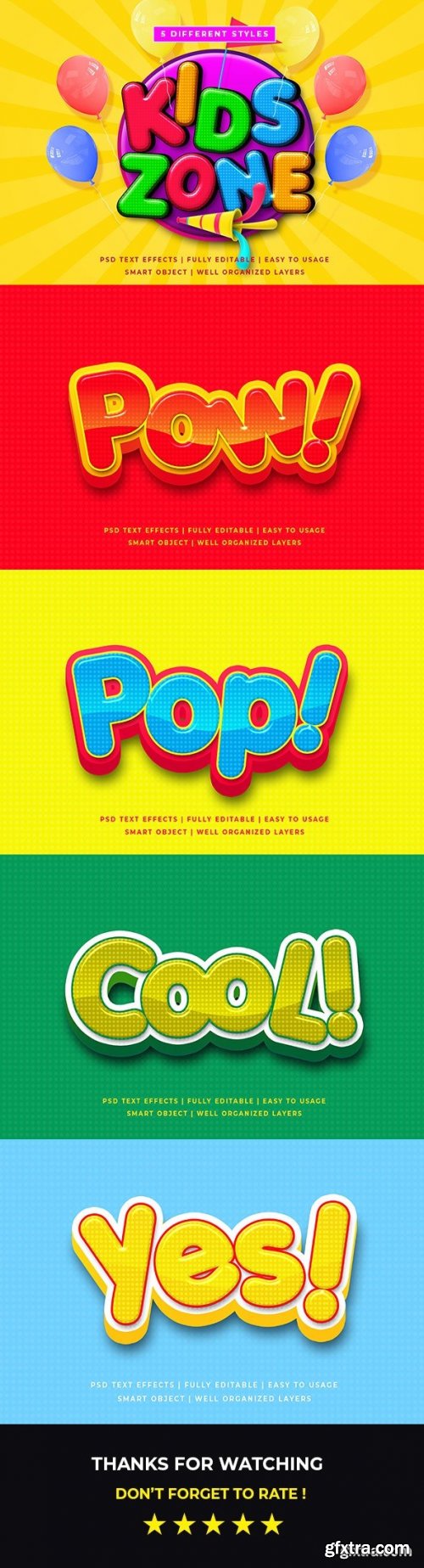 GraphicRiver - Kid Zone Cartoon 3d Text Style Effect Mockup 26208519
