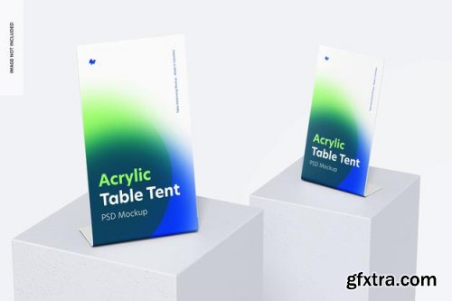 Acrylic table tents mockup