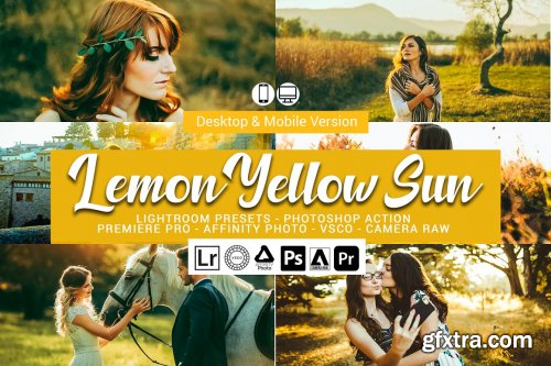 CreativeMarket - Lemon Yellow Sun Lightroom Presets 5157303