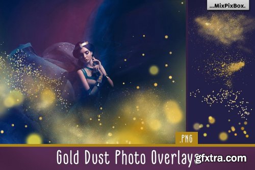 CreativeMarket - Gold Dust Photo Overlays 5013321