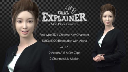 Videohive - Dual Explainer Mina Black Uniform - 20460825