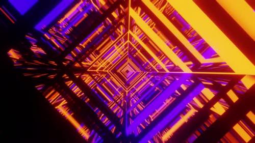 Videohive - Space Square Rotated Tunnel Vj Loop 4K - 32373264