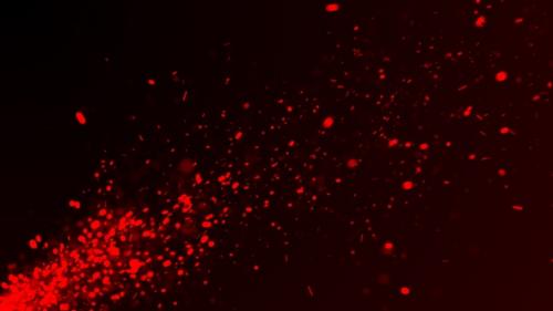 Videohive - Flying Bright Red Fire Sparks Particles Seamless Looped Background - 32383174