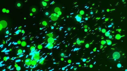 Videohive - Flying Green Particles Fire Sparks Seamless Looped Background - 32391170