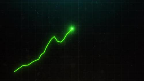 Videohive - Trend Green line graph going Up - 32376671