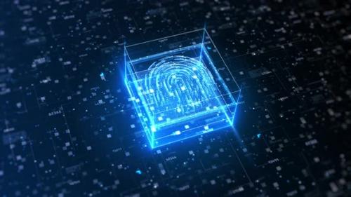 Videohive - Fingerprint Digital Data Security 01111 - 32401524