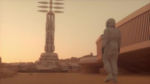 Videohive - Astronaut Walking on the Surface of Mars - 32423759