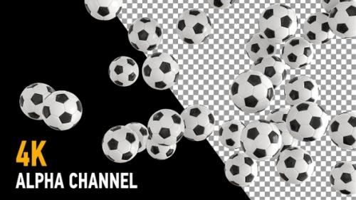 Videohive - Football soccer balls transition on alpha - 32438845