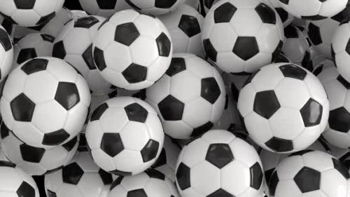 Videohive - Football soccer balls transition on alpha - 32438846