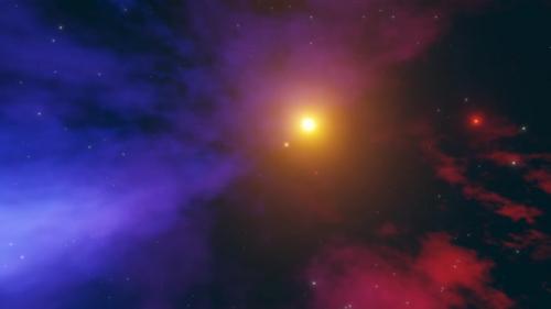 Videohive - Space Flight Through the Nebula in Space - 32444959
