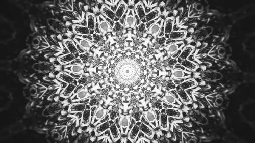 Videohive - Black and White Kaleidoscopic Abstract Background - 32471452