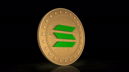 Videohive - Solana altcoin cryptocurrency golden coin 3d - 32494788