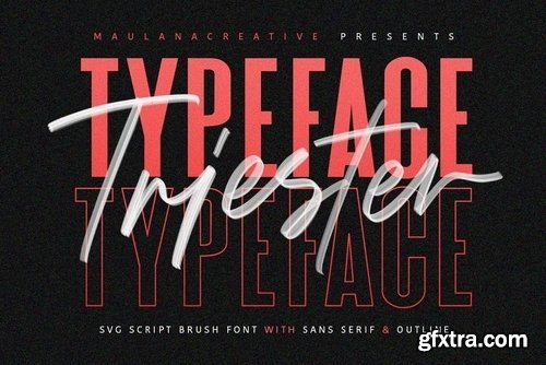CM - Triester SVG Brush Font Free Sans 3834543