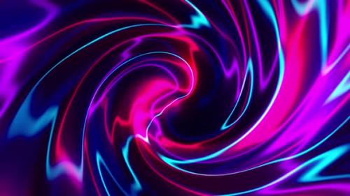 Videohive - Multicolor Neon Line Abstract Liquid Background Seamless Loop V3 - 32497686