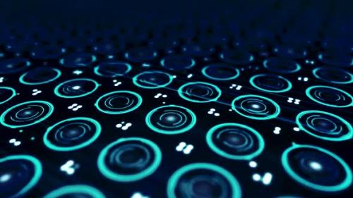 Videohive - Abstract, colourful, blue circles and floating dots - 32495312