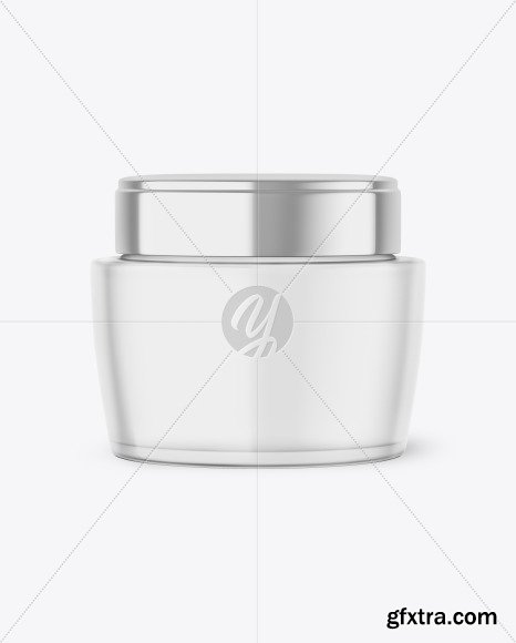 Frosted Glass Cosmetic Jar Mockup 84580