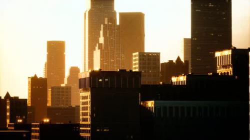 Videohive - Skyscrapers of Big City at Sunset - 32497569
