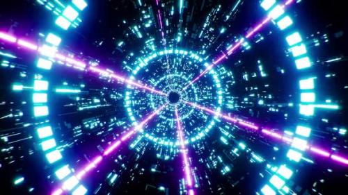 Videohive - Blink Purple Laser Beam Futuristic Tunnel Loop 4K - 32517713
