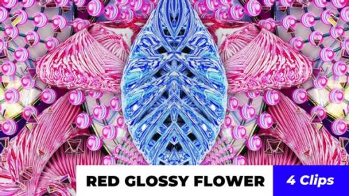 Videohive - Red Glossy Flower - 32551950