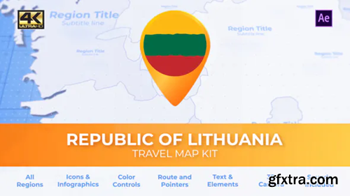 Videohive Lithuania Map - Republic of Lithuania Travel Map 32558885