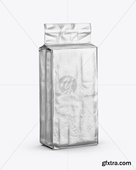 Matte Metallic Vacuum Food Bag Package Mockup 84782