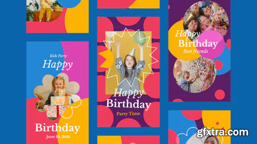 Videohive Kids Birthday Party Instagram Stories 32591990