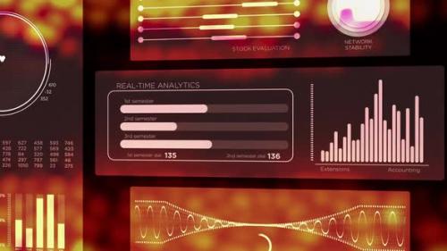 Videohive - Real Time Company Data Analysis in HUD Display - 32579998
