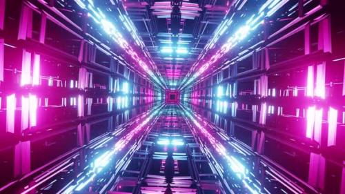 Videohive - Sci Fi Pink Tunnel Vj Loop 4K - 32590825