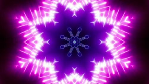 Videohive - Powerful Blinking Neon Light Kaleidoscope 4K 01 - 32591366
