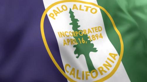 Videohive - Palo Alto City Flag (California) - 4K - 32591594