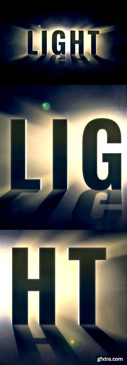 Light With Shadow Reflection - Photoshop Text Effect