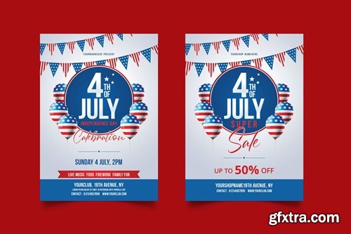 4th of July Celebration / Sale Flyer Poster