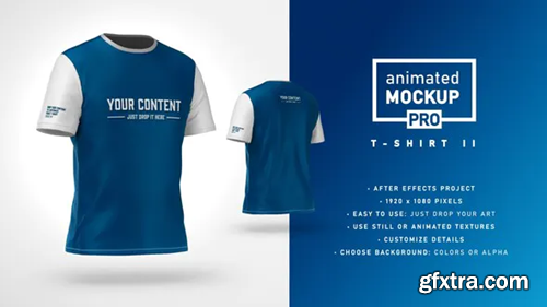 Videohive T-shirt II Mockup Template - Animated Mockup PRO 32607556