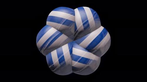 Videohive - Abstract animation of a rugby ball and blue and white helmets - 32610950