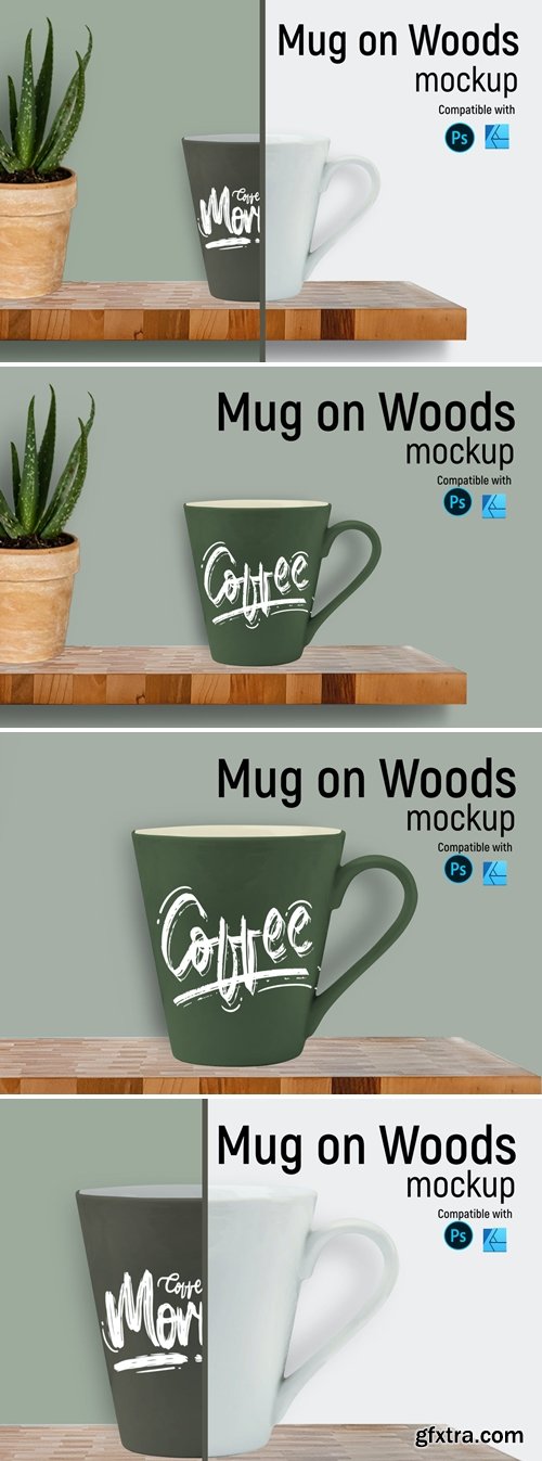Mug on Woods Mockup