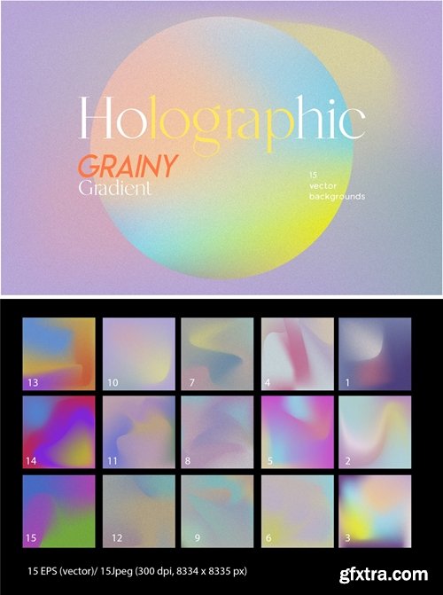 Holographic grainy backgrounds