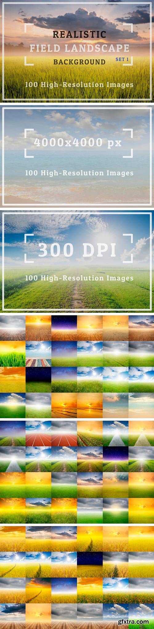 CM - 100 Realistic Field Landscape Set 1 738691