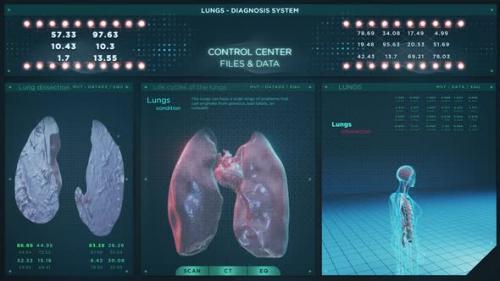 Videohive - Lungs Diagnostic System Futuristic HUD - 32670512