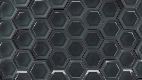 Videohive - Metall Hexagons Background - 32677703