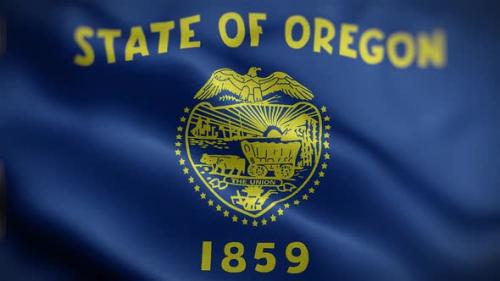 Videohive - Oregon State Flag Front - 32677835