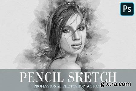 CreativeMarket - Pencil Sketch Photoshop Action 4870378