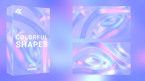 Videohive - Chromatic Colorful Glow Flowing Shapes - 32384934