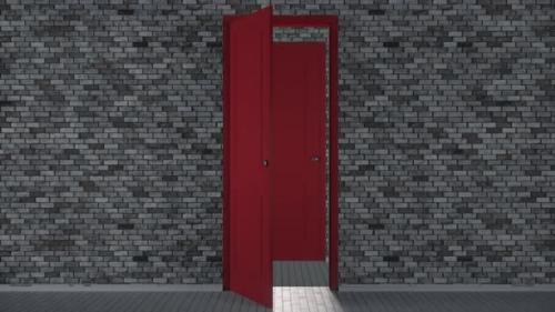Videohive - Endlessly Opening Red Doors - 32695560