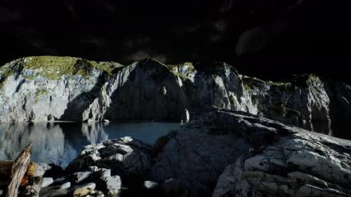 Videohive - Fjord with Dark Storm Clouds - 32700866