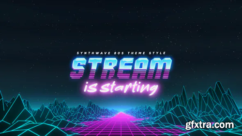 Videohive Synthwave 80s Streamer Package 32351446