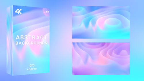 Videohive - Colorful Wavy Shape Backgrounds Pack - 30402170