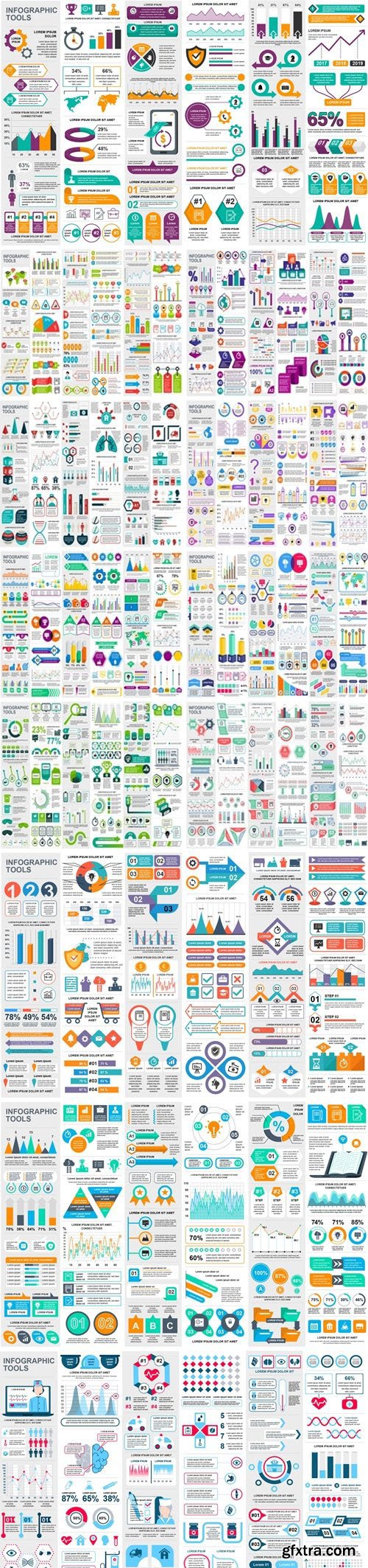 Infographics Vector Design Templates - Bundle 5