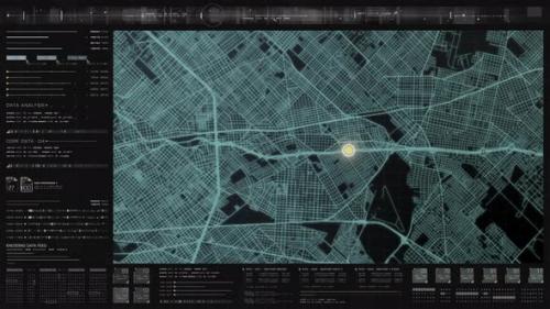 Videohive - Futuristic Digital City Map GPS 02 - 32749204