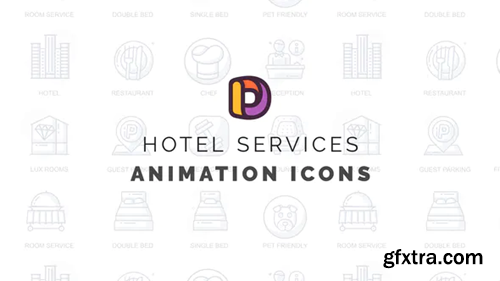 Videohive Hotel services - Animation Icons 32812451